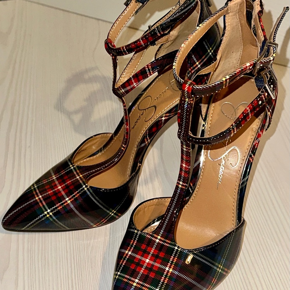 Jessica Simpson Plaid Heels